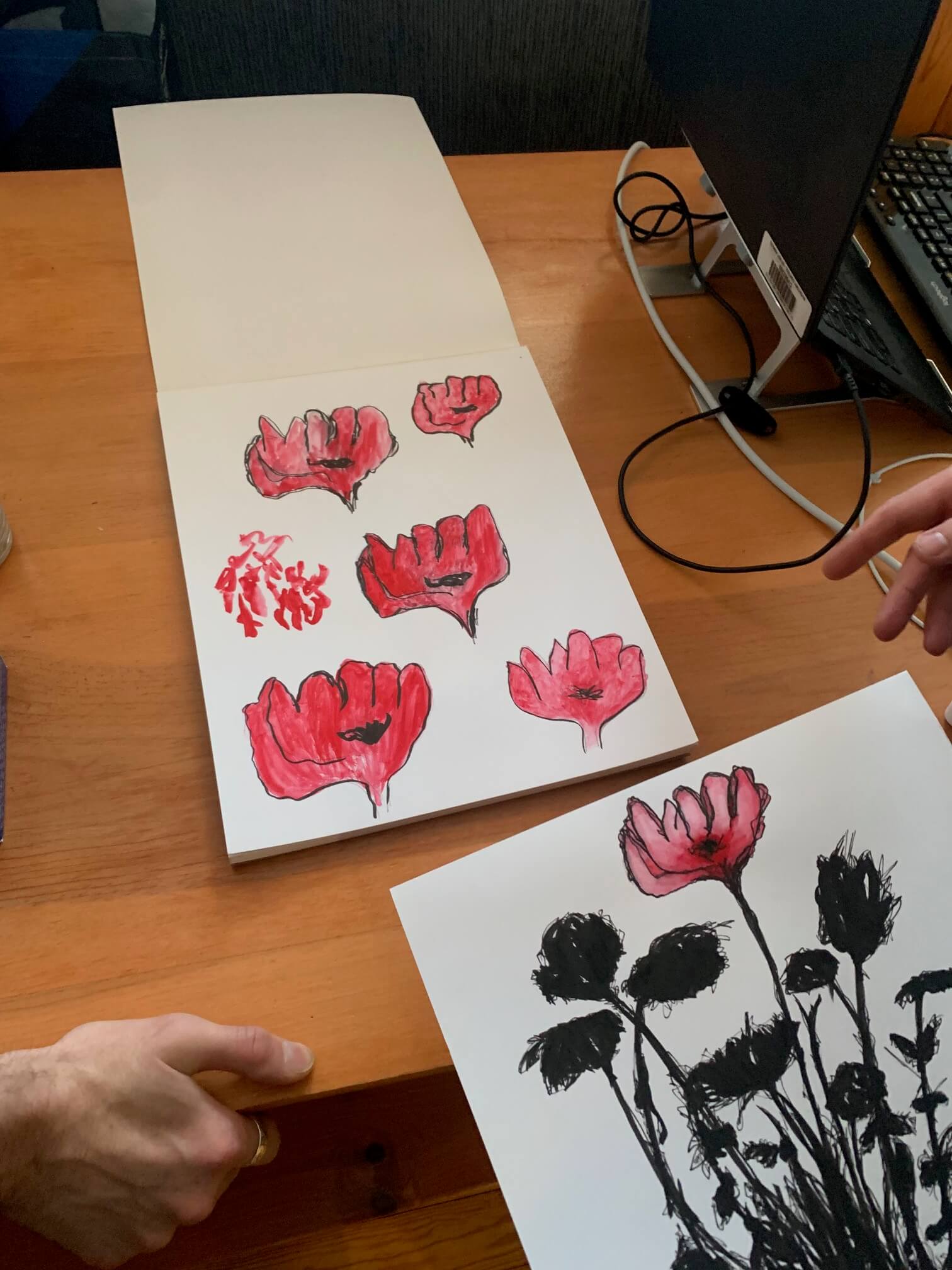 "Hopeless" artwork process pictures